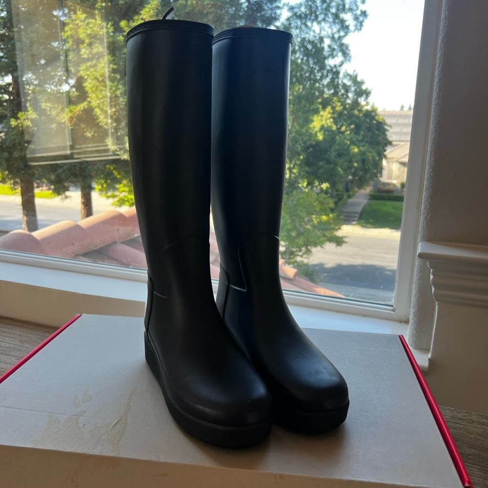 Womens Black Hunter Play Rain Boots
